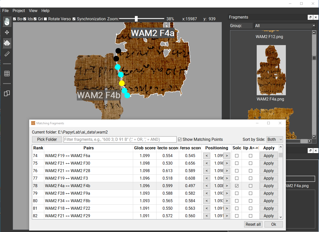 AI tool interface screenshot wam example